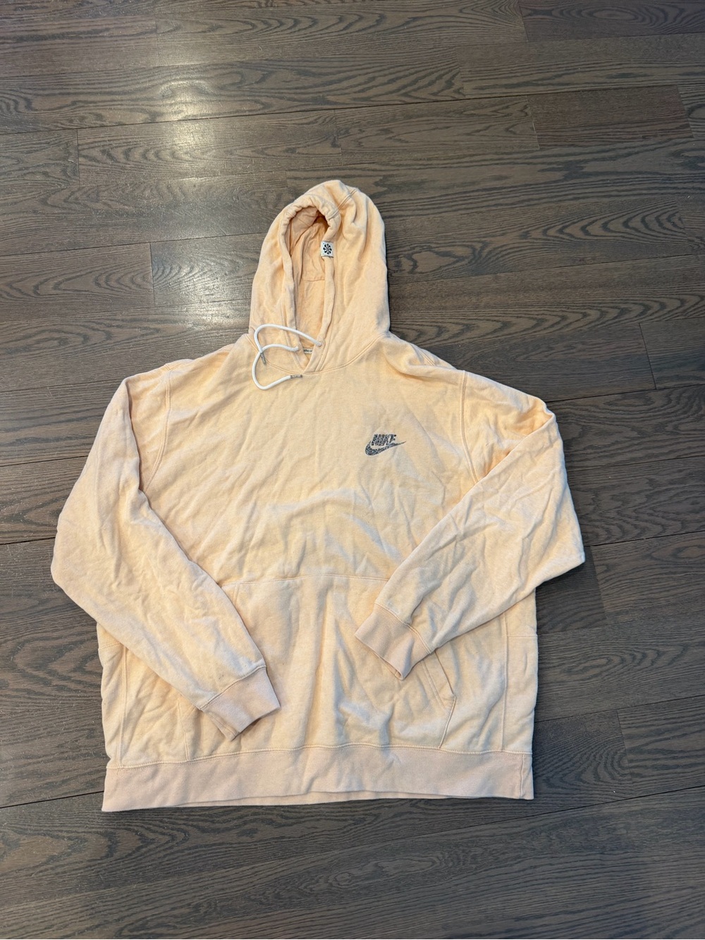 Nike Men's Hooded Pullover Sweatshirt - Light Peach